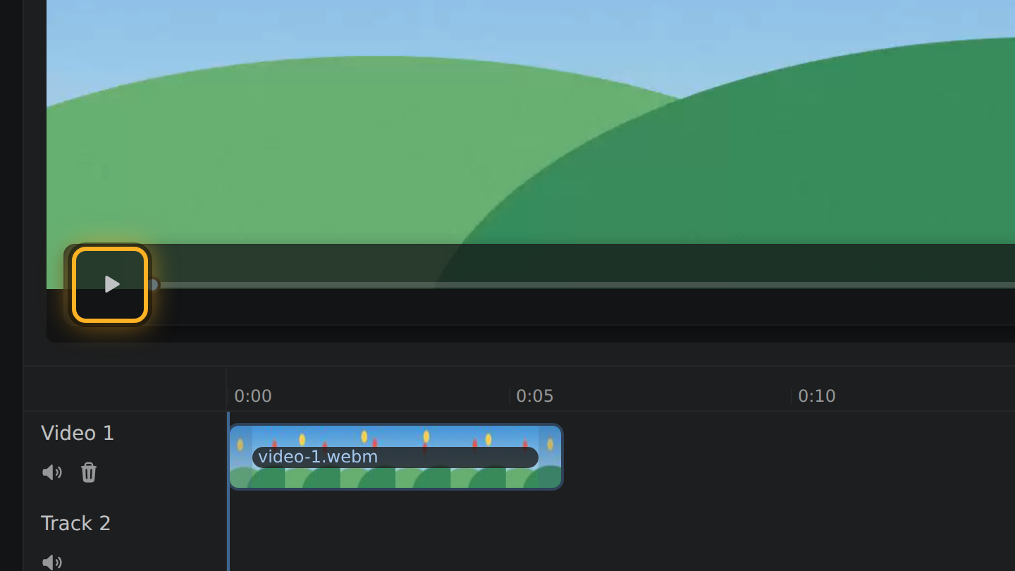 The Play button under the video.